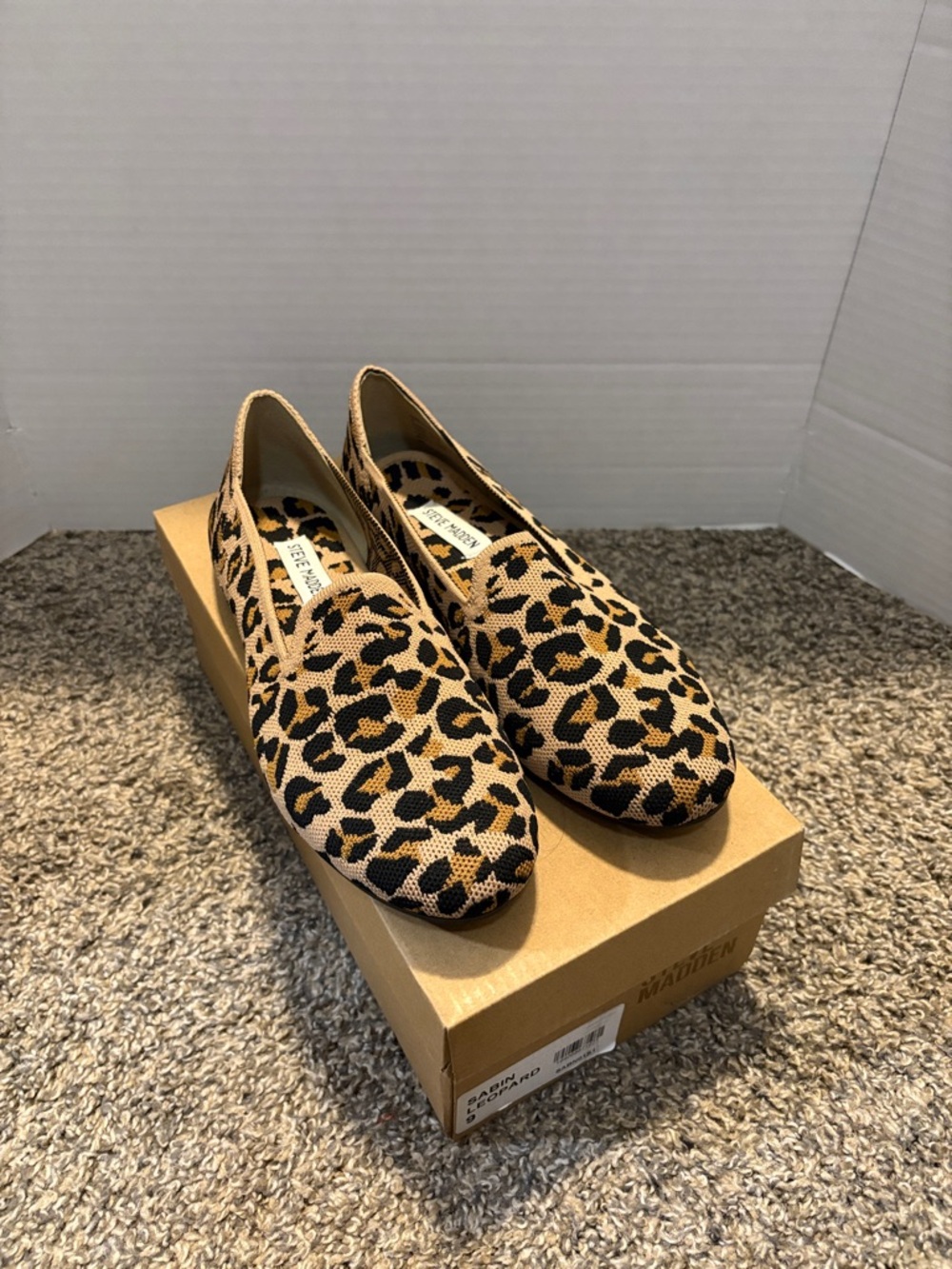 Steve Madden Leopard-Print Slip-On Loafers - Tan & Black